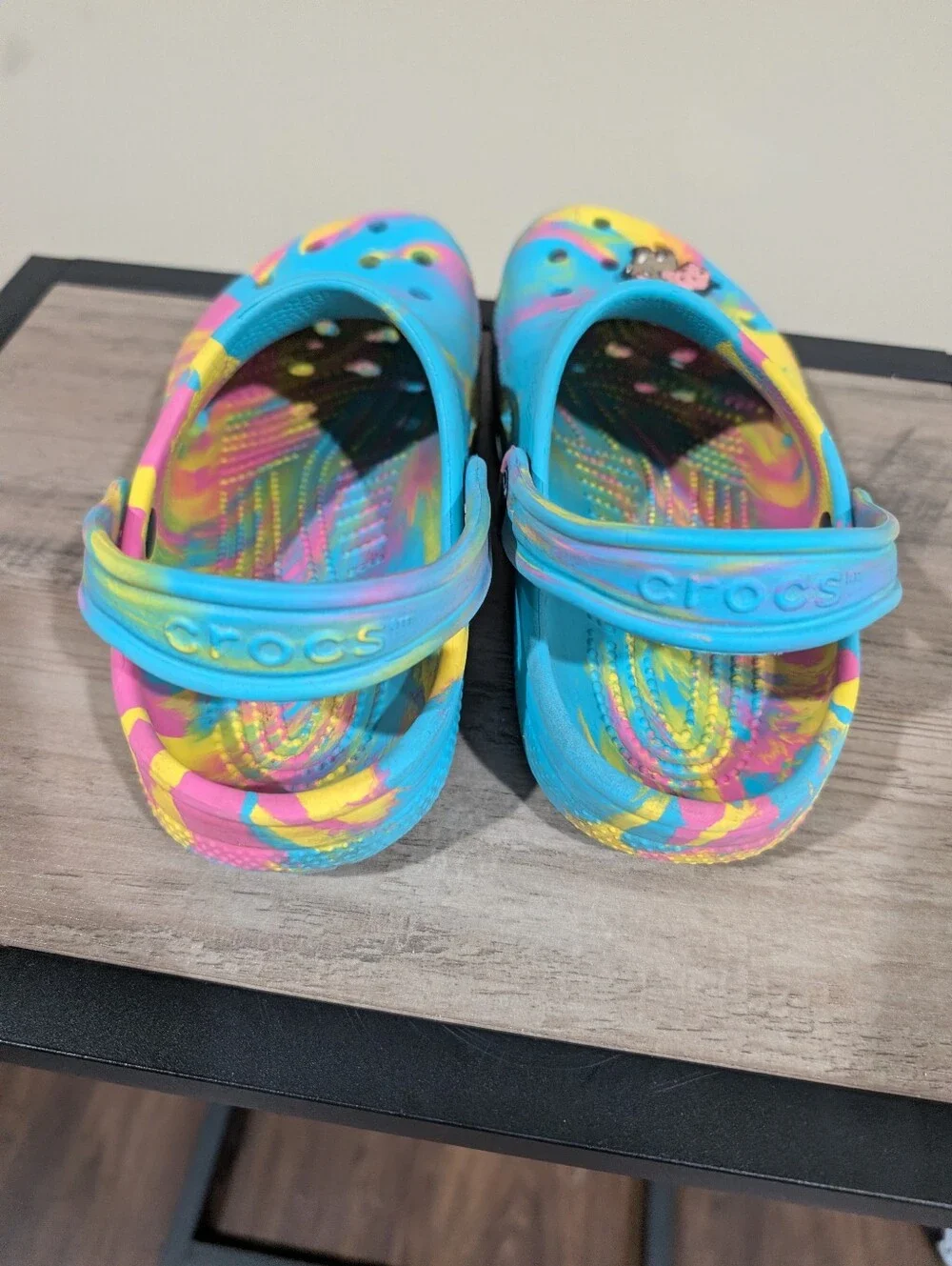 Kids Tie-Dye Clog Sandals - Bright Blue, Pink & Yellow